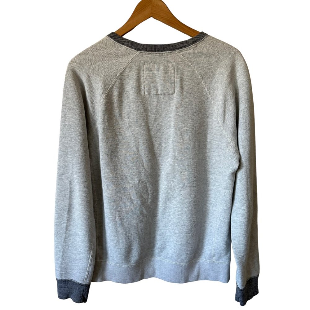 Abercrombie & Fitch Relaxed Gray Crewneck lightweight Sweatshirt Spell Out Small - Picture 2 of 15